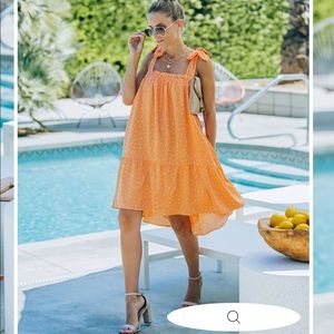 NWT Vicidolls- orange polka dot dress XL